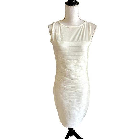 Dress the Population Dresses & Skirts - Dress the Population white bodycon stretchy cocktail party dress size L